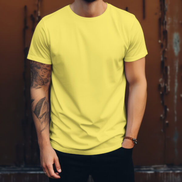 Round Neck Half Sleeve Classic Yellow